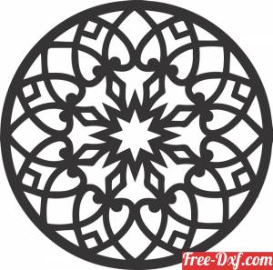 download round pattern for wall decor free ready for cut