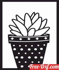 download Succulents Plant pot free ready for cut