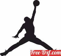 download Wall decal Michael Jordan basketball free ready for cut