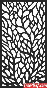 download decorative panel leaves pattern free ready for cut