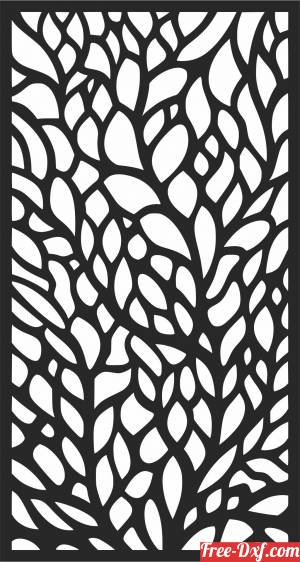 download decorative panel leaves pattern free ready for cut