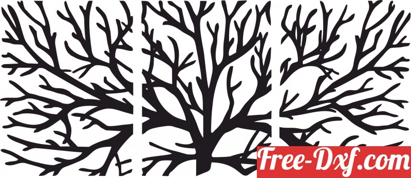 Download tree branches wall decor qo8jy High quality free Dxf fil