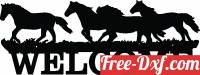 download running horses welcome sign clipart free ready for cut