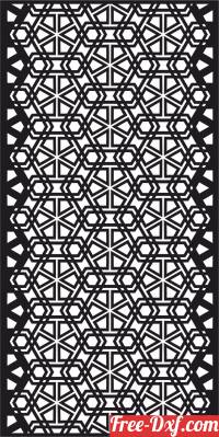 download decorative wall screen door geometric panel pattern free ready for cut