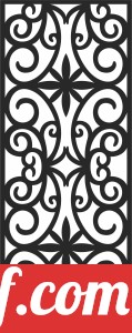 Decorative floral pattern screen door