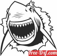 download angry shark wall sign free ready for cut