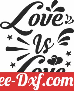 love is love typography vector