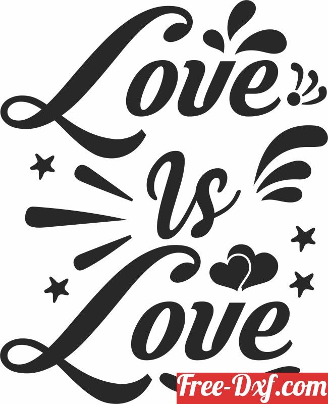 Download love is love typography vector rC0Nl High quality free D