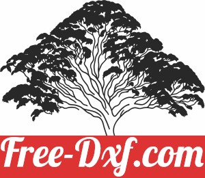 black Tree vector Silhouette
