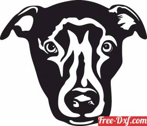 download dog face free ready for cut