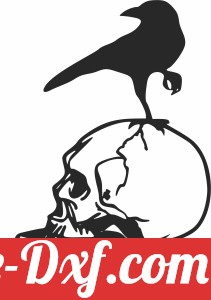 Raven skull cliparts