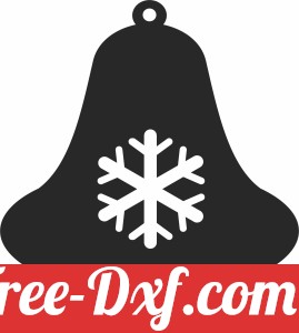 Bell ornament Christmas with Snowflake