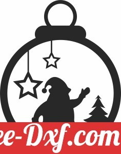 Christmas santa ornament ball