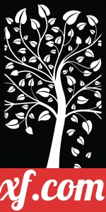 Tree decorative panel door pattern