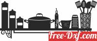 download kitchen set wall clipart free ready for cut