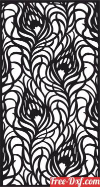download decorative wall screen door floral panel pattern free ready for cut