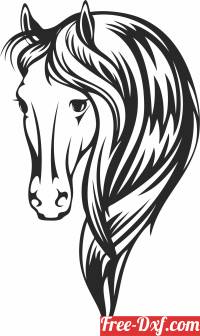 download horse Head clipart free ready for cut