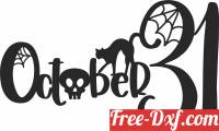 download halloween october 31 clipart free ready for cut