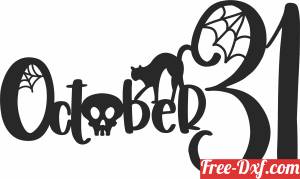 download halloween october 31 clipart free ready for cut