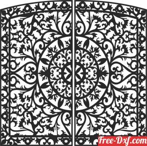 download decorative Gate door panel free ready for cut
