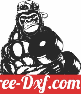 monkey bodybuilding wokouts clipart