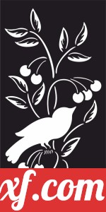 decorative screen panel with bird