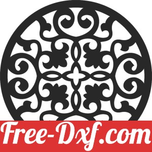 Round decocative pattern mandala decor