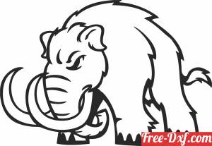 download mammoth mascot elephant clipart free ready for cut