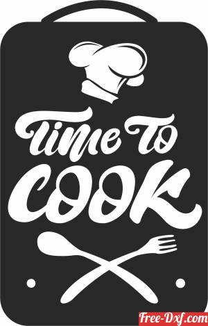 download time to cook sign free ready for cut