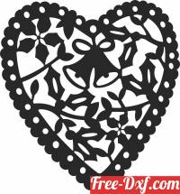 download christmas hearts ornaments tree decoration free ready for cut