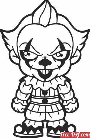 download Horror Clown clipart free ready for cut