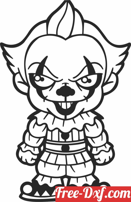 Download Horror Clown clipart sJNOx High quality free Dxf files,