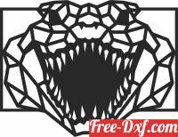 download geometric Alligator clipart free ready for cut
