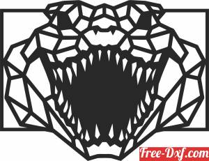 download geometric Alligator clipart free ready for cut