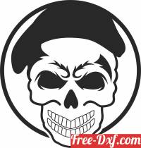 download Skull army art free ready for cut