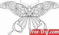 download decorative butterfly free ready for cut