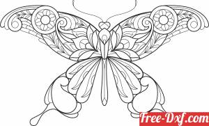 download decorative butterfly free ready for cut