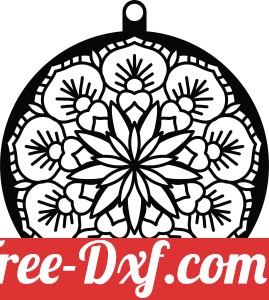 Christmas mandala ball ornament