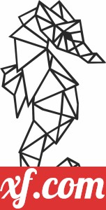 Geometric Polygon seahorse