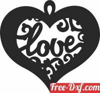 download I love you heart ornaments free ready for cut