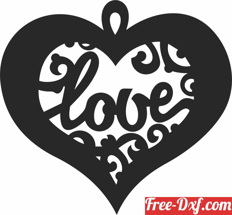 Download I love you heart ornaments sSZXM High quality free Dxf f