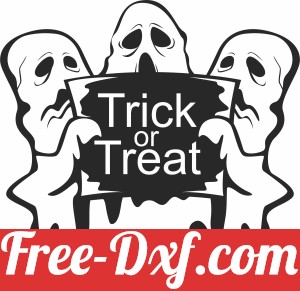 Trick or Treat Ghost Boo clipart