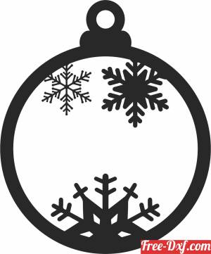 download flakes christmas ornament free ready for cut