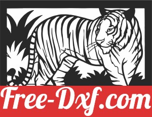 tiger scene art wall decor