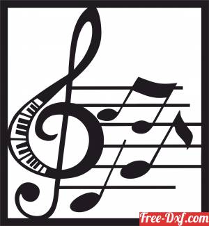 download Music notes Wall decor free ready for cut