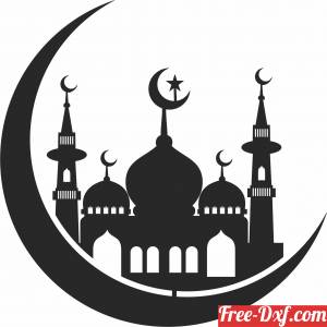 download Mosque wall decor free ready for cut