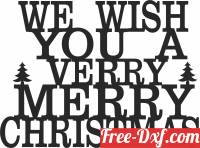 download Merry christmas wish decor free ready for cut