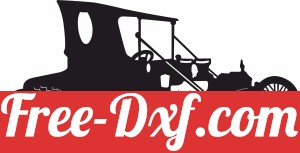 Old Car Silhouette Vector Art