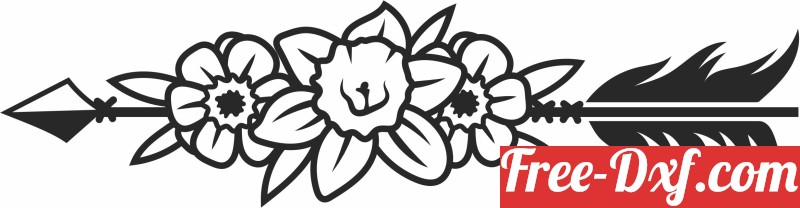 Download floral arrow clipart sxKgZ High quality free Dxf files,