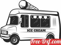 download Ice cream truck car clipart free ready for cut